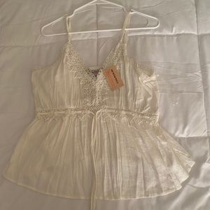 American Rag - Cream Boho inspired top